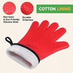 GEEKHOM BBQ Gloves Heat Resistant Oven Mitts - Image 6