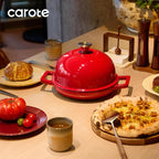 CAROTE Enameled Cast Iron Bread Dutch Oven, Round Bread Oven Pot - Image 5
