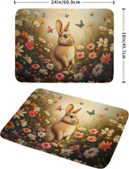 Giwawa Easter Bunny Dish Drying Mat Flower Butterfly Kitchen Drainer Mat 18x24 - Image 2
