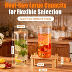2 Gallon 2 Pack large Glass Drink dispenser - Image 2