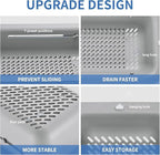 LASSHSWA Collapsible Colander for Kitchen, Over the Sink Strainer Basket for - Image 4