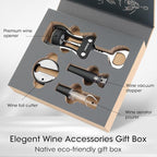 Beneno Multifunctional Wine Bottle Opener Gift Wing Corkscrew, Foil Cutter - Image 2