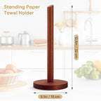 Kaishun Wooden Paper Towel Holder Countertop - Image 2