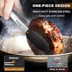 Kitchen Tongs with Silicone Tips, Heat Resistant 600 Degrees All Metal handle - Image 2