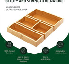 ROYAL CRAFT WOOD Luxury Bamboo Drawer Organizer Storage Box, Bin Set - Image 5