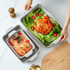 KOOV Bakeware Set, Ceramic Baking Dish Set, Rectangular Casserole Dish Set - Image 4