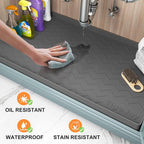 TigeJoy Under Sink Mat 28" x 22", Silicone Mats in Kitchen Bathroom Organizers - Image 2