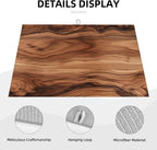 Wood Grain Dish Drying Mat Brown Vintage Natural Walnut Wooden Board Drying - Image 2