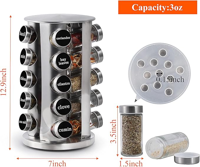 DOUBLE 2 C Revolving Spice Rack - Image 5