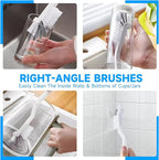14Pcs Crevice Cleaning Brush Set, V Shape Grout Cleaner Brush - Image 4