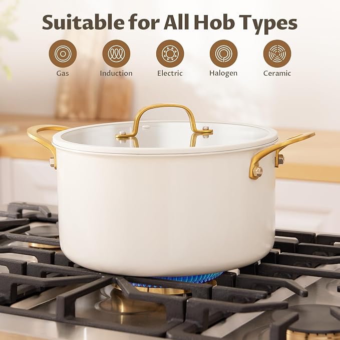 BEZIA Large Stainless Steel Stock Pot, 12 Quart Large Cooking Pot - Image 6