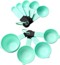 Spring Chef Mint Magnetic Measuring Cups and Spoons Set of 9, Stackable Plastic by SpringChef