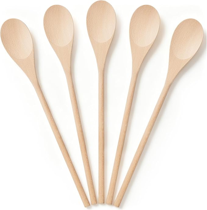 Cooking Wooden Spoons, MORGLES 14-Inch Serving Spoons by Morgles