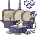 CAROTE 26 Pcs Pots and Pans Set, Nonstick Cookware Sets by CAROTE