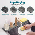 Stone Faucet Mat for Kitchen Sink-Diatomite Drying Stone Mat& Sink Protector - Image 3