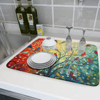 Spring Summer Floral Birds Dish Drying Mat - Image 6