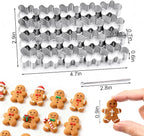 AIERSA Mini Gingerbread Cookie Cutter, Small Christmas Cookie Cutters, 1 Inch - Image 2
