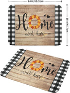 Giwawa Home Sweet Home Dish Drying Mat 18x24 Inch Fall Autumn Maple Leaf Wreath - Image 2