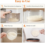 Lifewit 2 Pack Rice Dispenser 25 Lbs, Rice Storage Container Sealed Moisture - Image 8