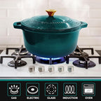 MUELLER HOME 4.5 QT Enameled Cast Iron Dutch Oven, Heavy-Duty Casserole Dish - Image 5
