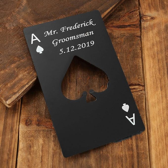 Personalized Custom Bottle Opener, Yoption 5 Pcs Stainless Steel Credit Card - Image 2