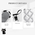Black Cat Oven Mitts and Pot Holders Sets 3PCS, Cat Silicone Heat Resistant - Image 3