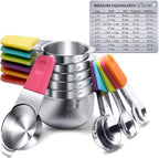 Measuring Cups, U-Taste Magnetic Measuring Cups and Spoons Set of 13 in 18/8 by U-Taste