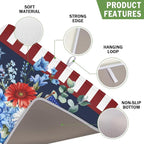 4th of July Dish Drying Mat for Kitchen Counter Patriotic Red Blue and White - Image 3