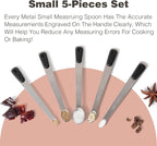 Mini Measuring Spoons Set, Tiny Stainless Steel Measure Teaspoons - Image 6
