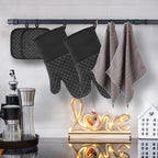 Philorn Oven Mitts and Pot Holders 6pcs, Kitchen Oven Glove High Heat Resistant - Image 7