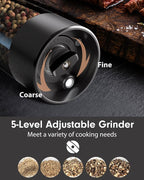 TOMEEM Upgraded Larger Capacity Electric Salt and Pepper Grinder Set - Image 4