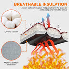 4PCS Oven Mitts and Pot Holders Sets 500°F Pot Holders - Image 6