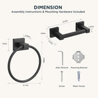 FORIOUS Toilet Paper Holder Wall Mount and Hand Towel Ring Set, SUS 304 - Image 7
