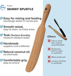 FAAY Handmade Teak Spurtle for Sourdough Starter – Wooden Stirring Stick & - Image 6