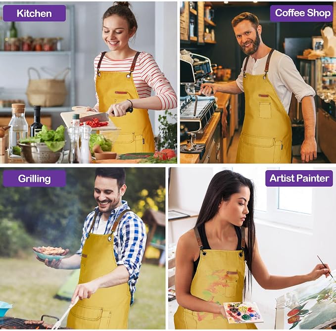 Genixart Chef Apron for Men Women - Image 6