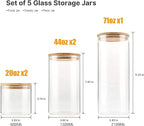 YUNCANG Glass Storage Jars, Nuts and Spice Jars - Image 3