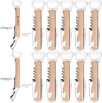 12 Pcs Wood Wine Bottle Opener Bachelor Groomsmen Gift 4 in 1 Corkscrew Wine by Yoande
