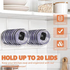 2 Pack Tumbler Lid Organizer, Horizontal Tumbler Lid Storage Hook to Hold Up 20 - Image 2