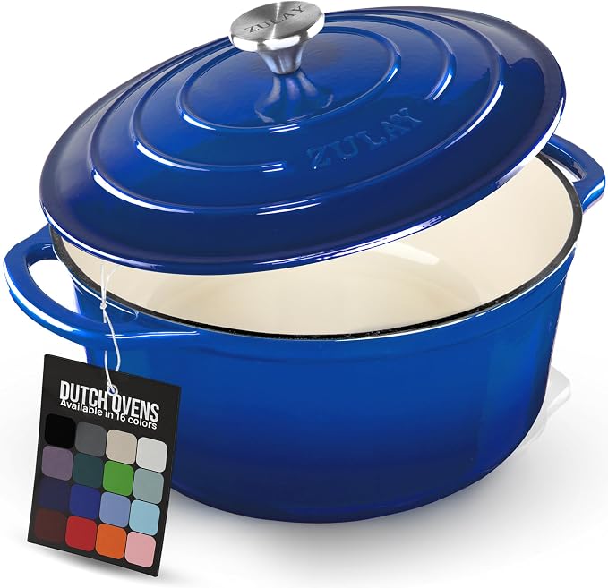 Zulay Kitchen 7.7 Quart Enameled Cast Iron Dutch Oven Pot by ZulayKitchen