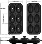 Silicone Large Ice Cube Tray, 6 Big Football Ice Cube Trays - Image 8