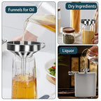 5 in 1 Funnels for Filling Bottles Stainless Steel Small Kitchen Funnel Set for - Image 2