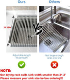 CHIRISEN Expandable Large Roll Up Dish Drying Rack, Foldable Over The Sink Dish - Image 6