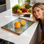 Glass Cutting Boards for Kitchen, European Grey Glass Paired - Image 8