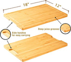 Bamboo Cutting Board for Kitchen, Wooden Chopping Block - Image 4