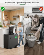 Lovewind 2×11.5 Gallon Dual Trash Can, Stainless Steel Dual Garbage and - Image 3