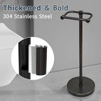 RARXTR Toilet Paper Holder Stand, Post Pivoting Design Free Standing Toilet - Image 5