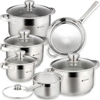 Daniks Standard 11-Piece Stainless Steel Cookware Set by Daniks