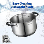 SLOTTET 6 Quart Stainless Steel Stock Pot - Image 5