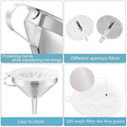 Toncoo 3 Pack Stainless Steel Funnels - Image 5
