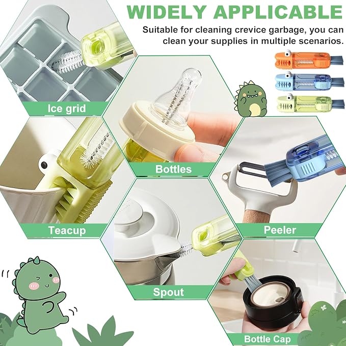 6 PCS Cup Lid Gap Cleaning Brush, Portable Water Bottle Brush, Bottle Gaps - Image 6